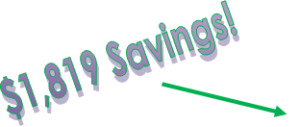 Depreciation - $1,819 Savings Icon