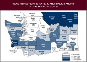 WA unemployment March 2018